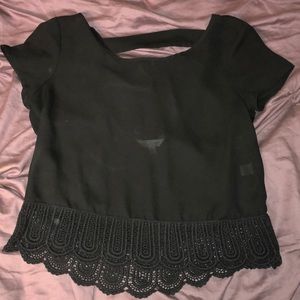 Chiffon black top